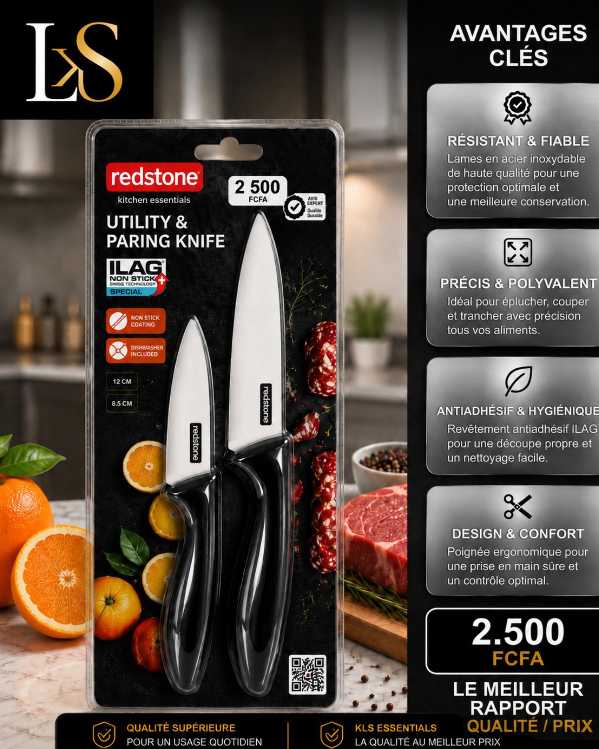 Utility & Paring Knife Redstone